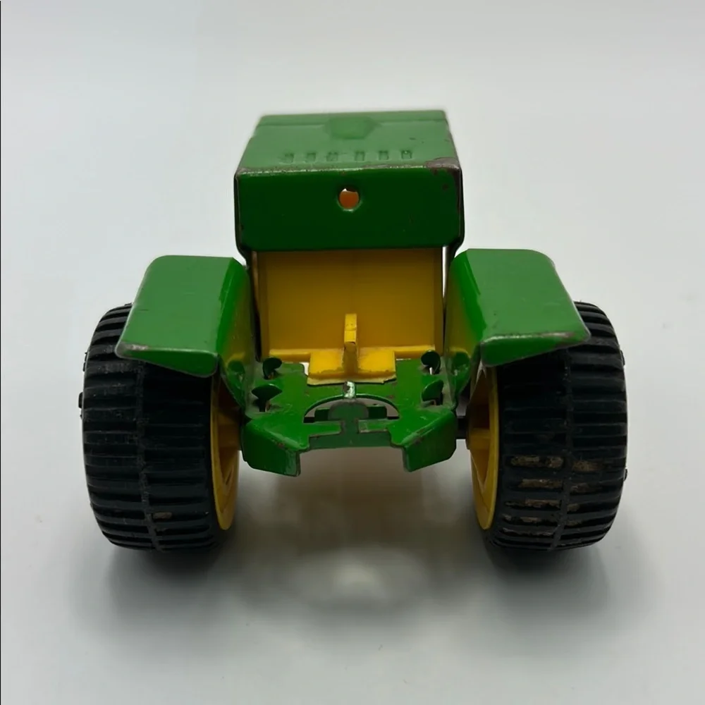 Vintage Buddy L Green Farm Toy Tractor Checkered Yellow Made In Japan Die Cast